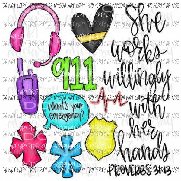 Dispatcher She Works Willingly Sublimation transfers Heat Transfer
