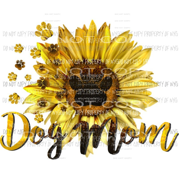 Dog Mom sunflower Sublimation transfers Heat Transfer