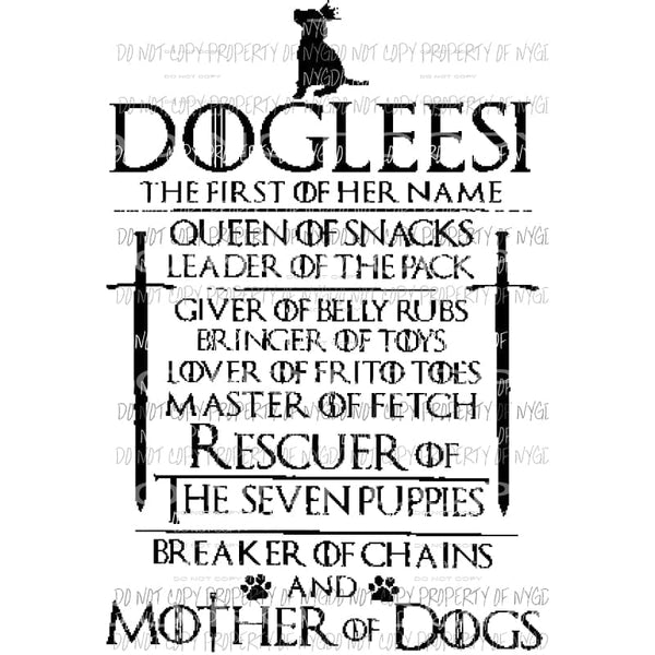 Doglessi 2 Sublimation transfers Heat Transfer