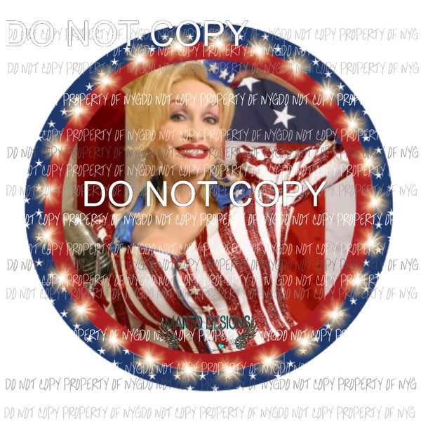 Dolly # 6 Sublimation transfers usa 4th of july america Heat Transfer
