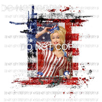 Dolly Flag 1 Sublimation transfers Heat Transfer