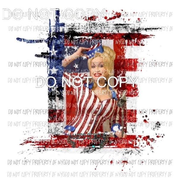 Dolly Flag 1 Sublimation transfers Heat Transfer