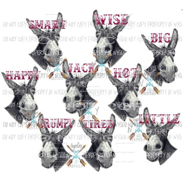 DONKEY ASS shirts family choose below sublimation transfer Heat Transfer