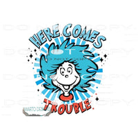 dr seuss here comes trouble Sublimation transfers - Heat