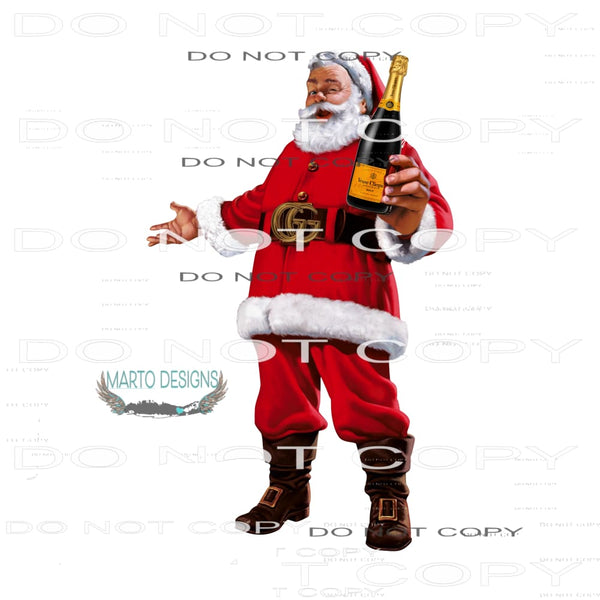 Drunk Santa #8519 Sublimation transfers - Heat Transfer