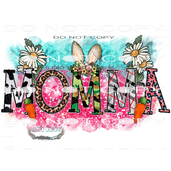 Easter Momma #9880 Sublimation transfers - Heat Transfer