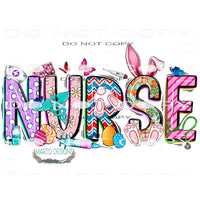 Easter Nurse #8947 Sublimation transfers - Heat Transfer