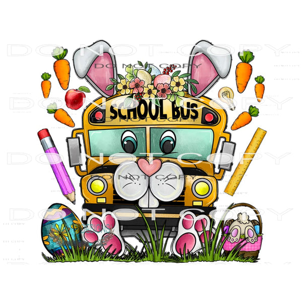 Easter School Bus #10070 Sublimation transfers - Heat