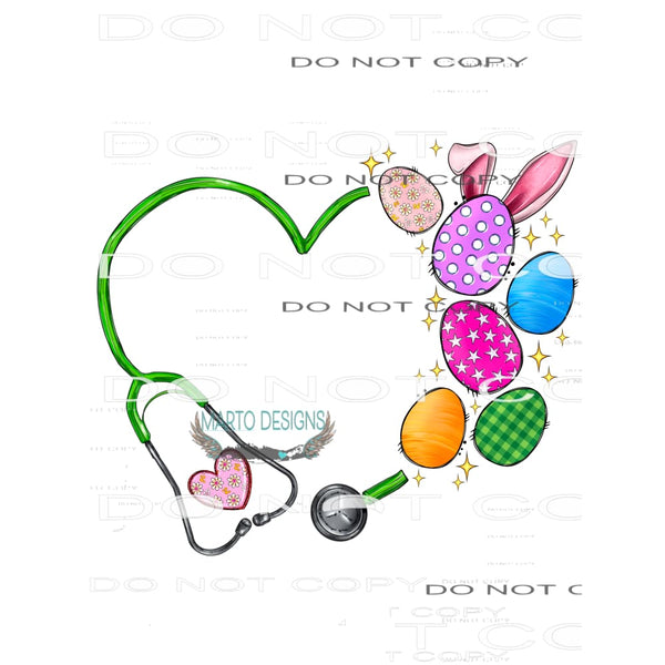 Easter Stethoscope #8948 Sublimation transfers - Heat