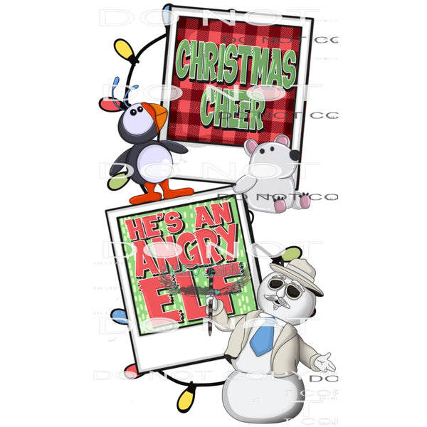 Elf #7185 Sublimation transfers - Heat Transfer Graphic Tee