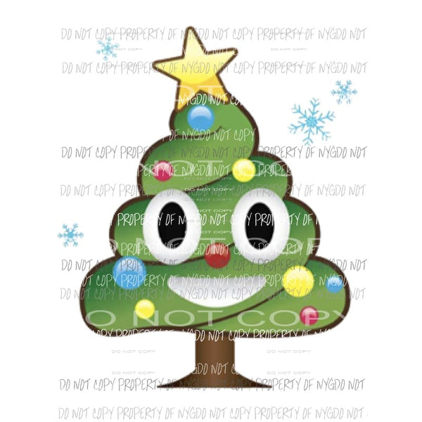 Emoji christmas tree Sublimation transfers Heat Transfer