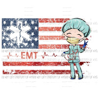EMT grunge flag guy Sublimation transfers Heat Transfer