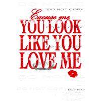 Excuse me you look like you love me # 8294 Sublimation