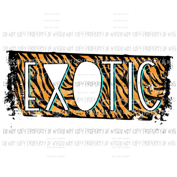 Exotic stripes tiger king Sublimation transfers Heat Transfer