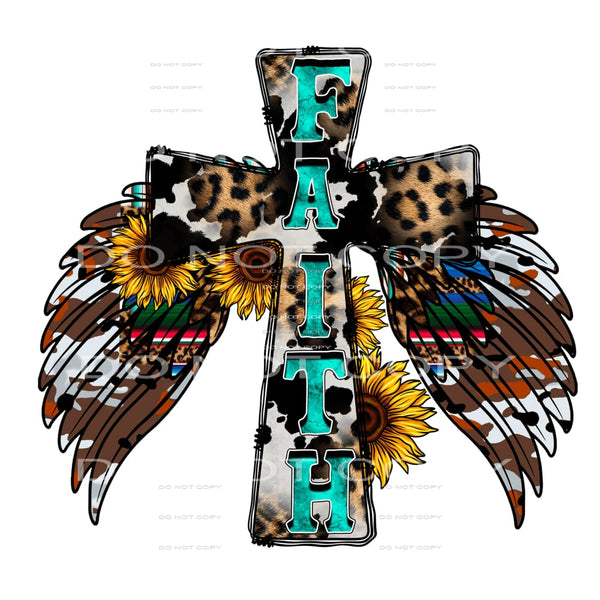 Faith cross # 664 Sublimation transfers - Heat Transfer