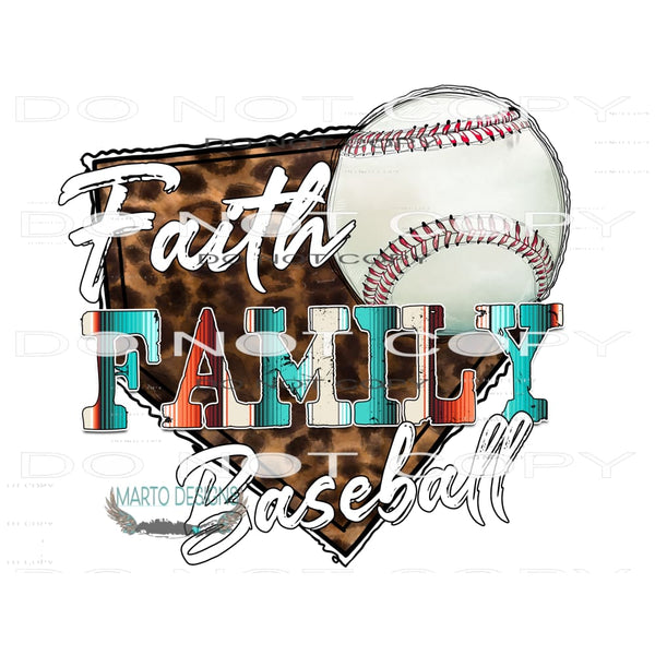 Faith Family Baseball #10739 Sublimation transfers - Heat