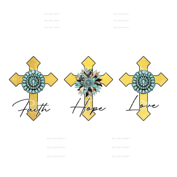 Faith hope love # 362 Sublimation transfers - Heat Transfer