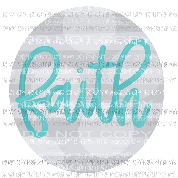 Faith Polka Dot Hand Drawn Sublimation transfers Heat Transfer