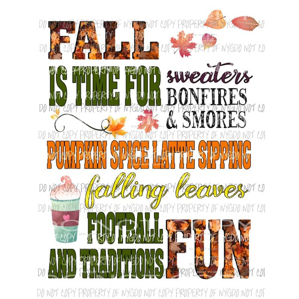 Fall is for Sublimation transfers Heat Transfer