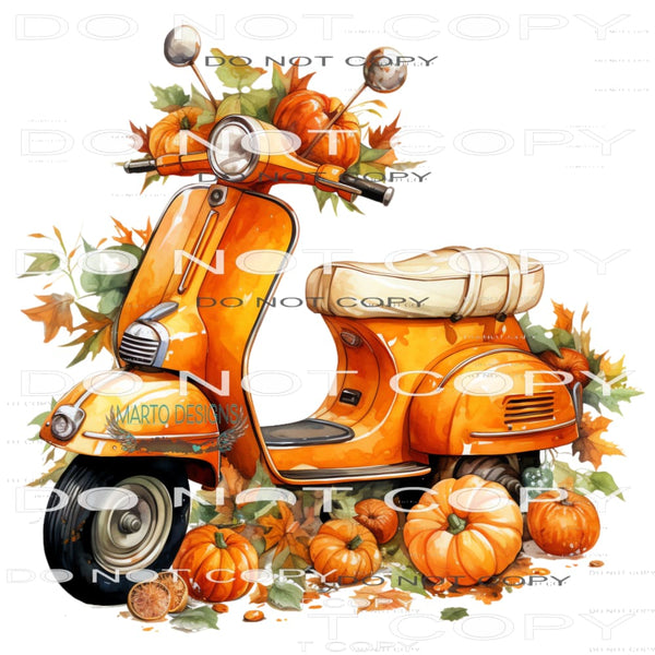 Fall Scooter #7245 Sublimation transfers - Heat Transfer