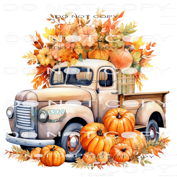 Fall Truck #7243 Sublimation transfers - Heat Transfer