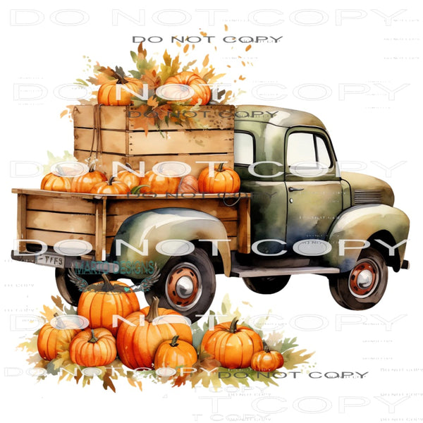 Fall Truck #7250 Sublimation transfers - Heat Transfer