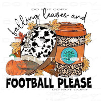 Falling Leaves And Football Please #6223 Sublimation