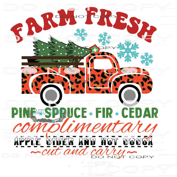 Farm Fresh Christmas Tree #7131 Sublimation transfers - Heat