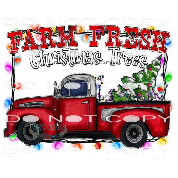 Farm Fresh Christmas Tree #7691 Sublimation transfer - Heat
