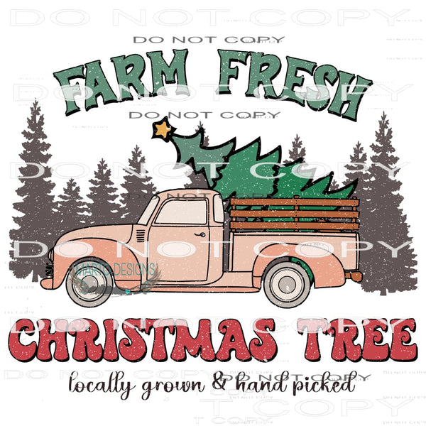 Farm Fresh Christmas Tree #8028 Sublimation transfers - Heat