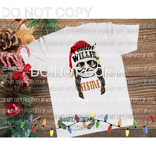 Feelin Willie Festive Christmas Graphic tee