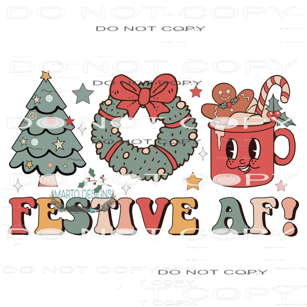 Festive AF #7807 Sublimation transfers - Heat Transfer