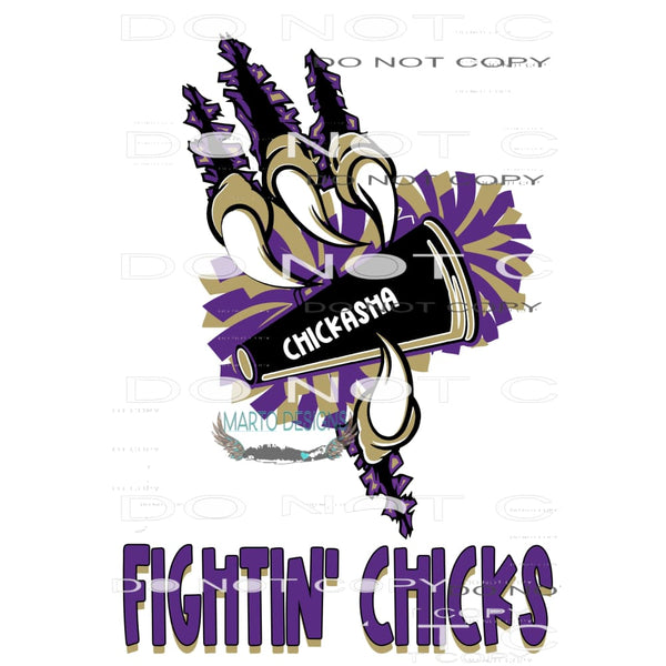 Fightin chicks cheer custom Sublimation transfers - Heat