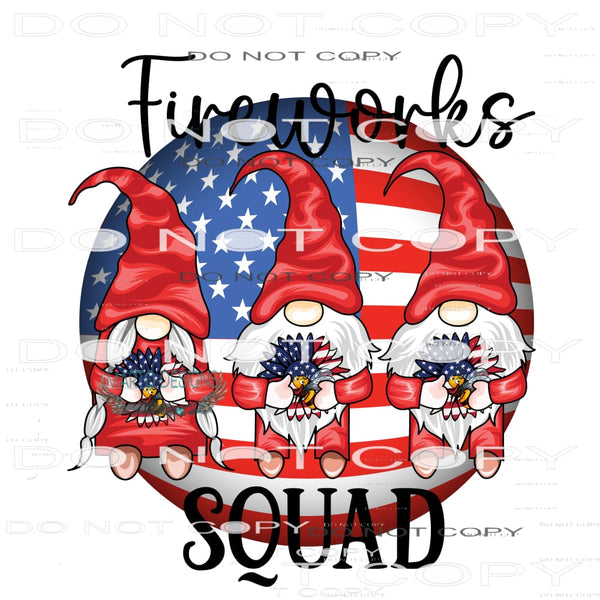 Fireworks Squad #11000 Sublimation transfers - Heat