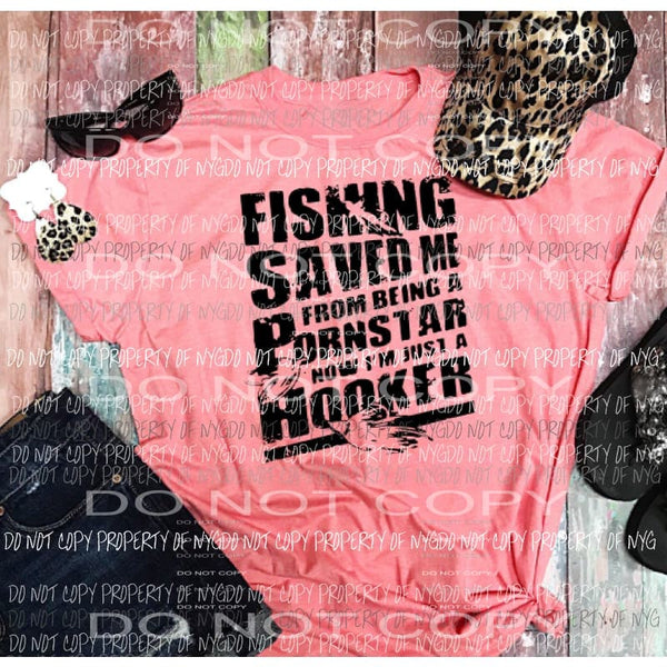 Fishing hooker 2 black Sublimation transfers Heat Transfer