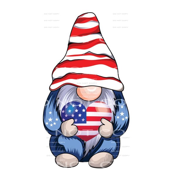 Flag gnomes # 1055 Sublimation transfer - Heat Transfer