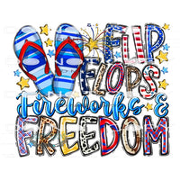Flip-Flops Fireworks Freedom #10862 Sublimation transfer