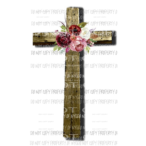 Floral Cross Sublimation transfers Heat Transfer