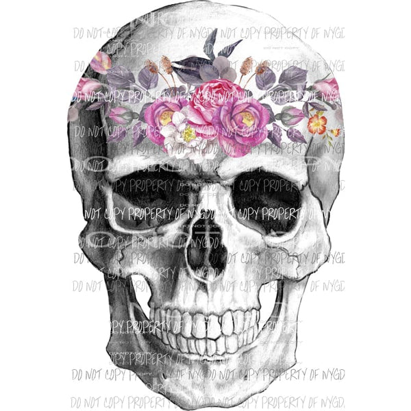 Floral Skull sublimation transfers Heat Transfer