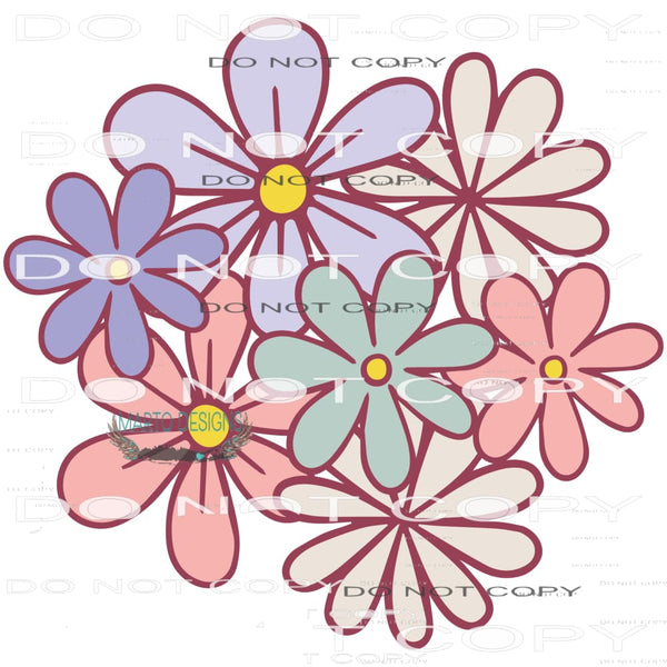 Flowers #6423 Sublimation transfers - Heat Transfer Graphic