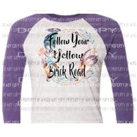 Follow your yellow brick road wreath sublimation transfer Heat Transfer