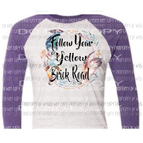 Follow your yellow brick road wreath sublimation transfer Heat Transfer