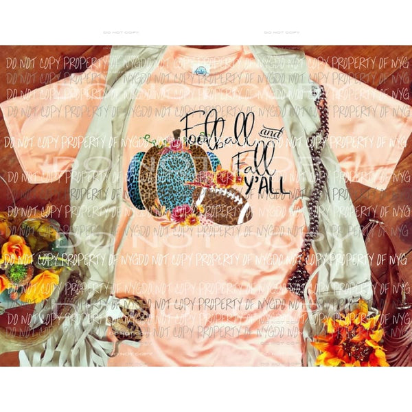 football and fall yall leopard 2 Sublimation transfers Heat Transfer