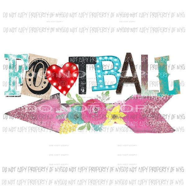 Football Arrow Sublimation transfers Heat Transfer