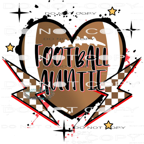 Football Auntie #6694 Sublimation transfers - Heat Transfer