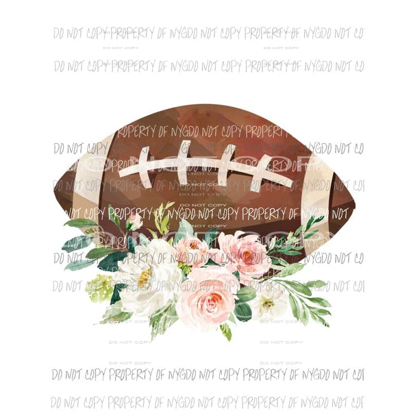 Football brown flowers Sublimation transfers Heat Transfer