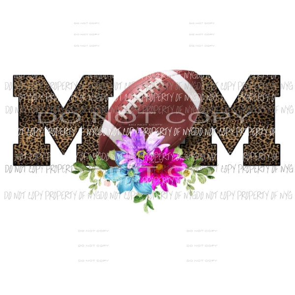 Football mom leopard Sublimation transfers Heat Transfer