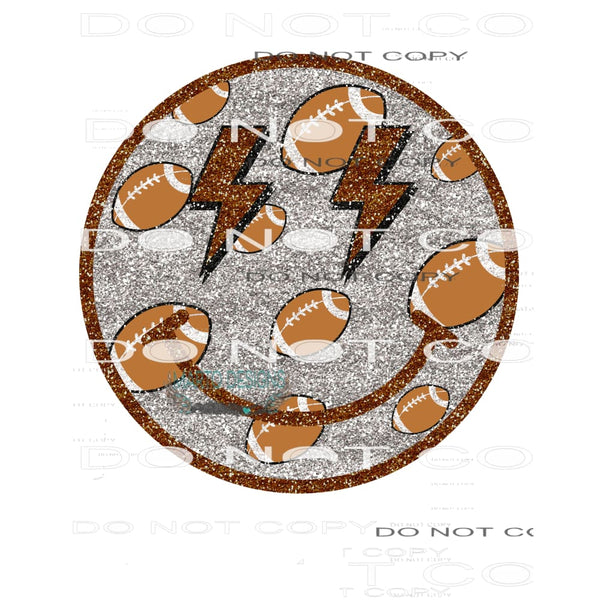 Football Smiley #10722 Sublimation transfers - Heat