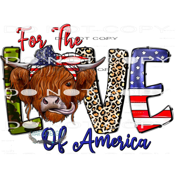 For The Love Of America #10789 Sublimation transfers - Heat