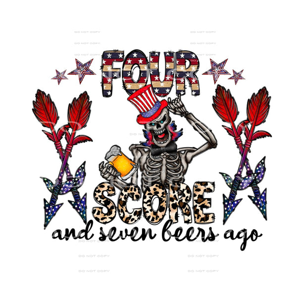 Four score and seven beers # 670 Sublimation transfers -